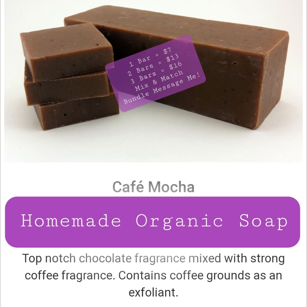 Homemade Cafè Mocha Organic Soap
